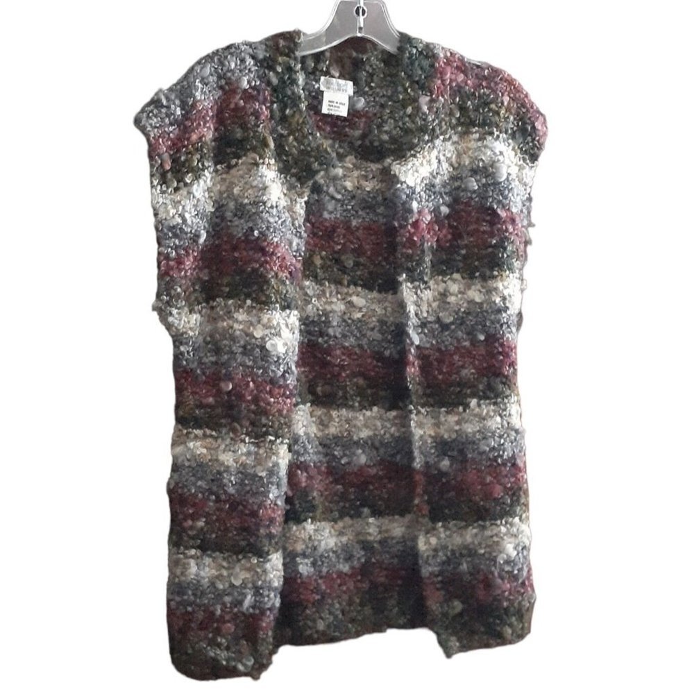 Boucle Yarn Iconic Bullocks Wilshire Los Angeles Short Sleeve Cardigan L Vintage